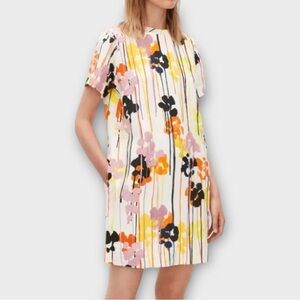 NWOT Cos Floral Print Linen Blend Dress - Multicolor Size 10